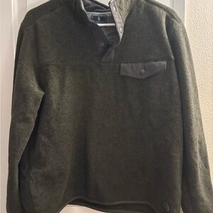 Men’s Olive Green Pullover Fleece